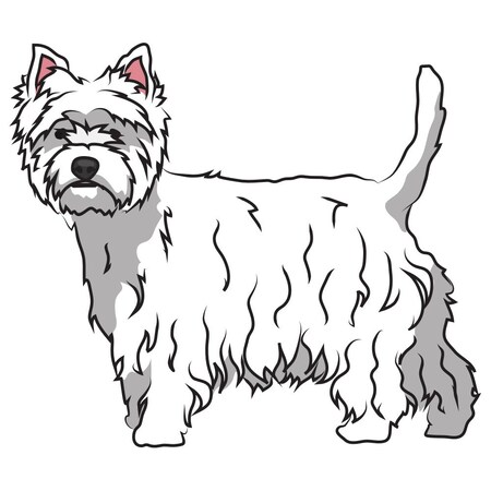 Signmission West Highland White Terrier Dog Decal, Dog Lover Decor Vinyl Sticker D-12-West Highland White Terrier